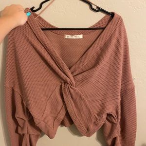 Free people front twist sweater size medium